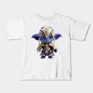 Cute Blue Alien Plushie Design Kids T-Shirt